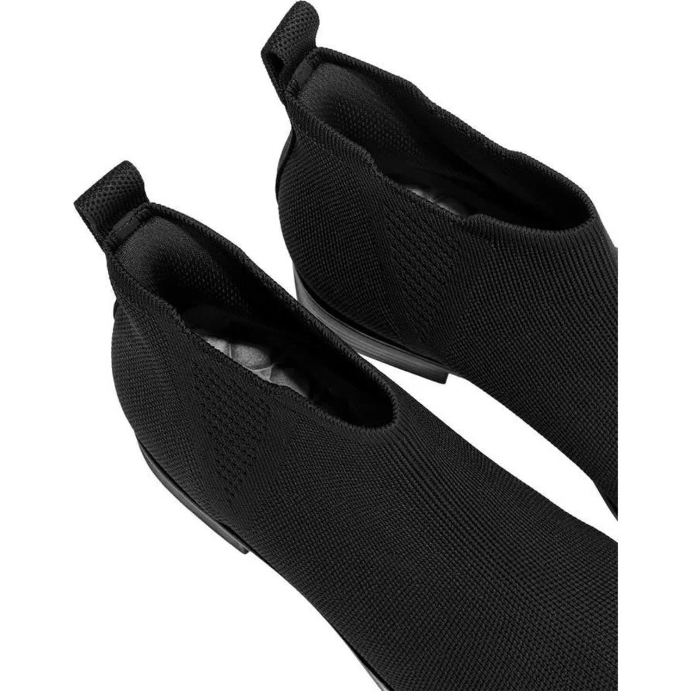 VIVAIA Black Knit Ankle Boots‎ Comfortable Everyday Casual Booties EU/37.5 US/7